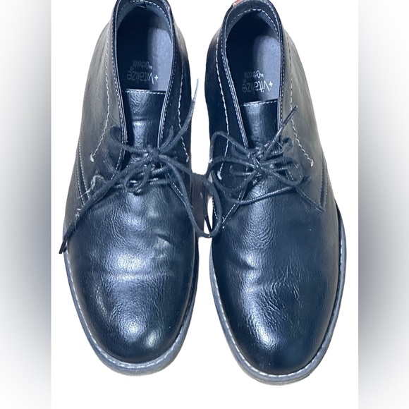 Men’s Casual Dress Shoe Chukka Boot Black Tan Accent on Back Size 8 Gently Worn - Picture 6 of 12